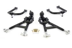 Control Arms, Front, Upper and Lower, Tubular, Black Powdercoated, Steel, Kit