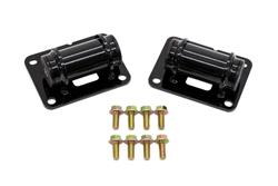 Motor Mounts, Black, Polyurethane, Black Powdercoated Brackets, Chevrolet, Pontiac, Pair