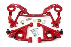 Tubular K-Member, Steel, Red Powdercoated, with Control Arms, Chevy, Kit