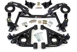 K-Member and A-Arms, Tubular, Steel, Black Powdercoated, Chevrolet, Pontiac, SBC, Gen 1, LS, Kit