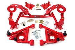 K-Member and A-Arms, Tubular, Steel, Red Powdercoated, Chevy, Pontiac, SBC, Gen 1, LS, Kit