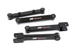 Control Arms, Tubular/Boxed, Rear Lower/Upper, Steel, Black Powdercoated, Kit