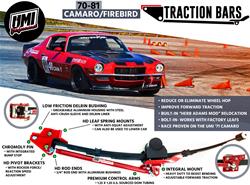 Traction Bars, GM F-Body, Red Powdercoated, with "Herb Adams Mod" 3/4 in. Brackets, Chevrolet, Pontiac, Kit