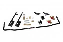 Sway Bar, Rear, Steel, 3/4 in., Black Powdercoated, Solid Mounts and Endlinks, Chevy, Pontiac, Kit
