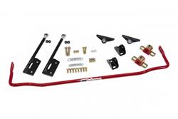Sway Bar, Rear, Steel, 3/4 in., Red Powdercoated, Solid Mounts and Endlinks, Chevy, Pontiac, Kit