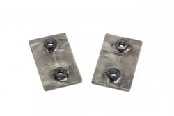 Sway Bar Mounting Plates, Rear, Steel, Natural, Chevy, Pontiac, Pair