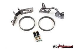Shock Mounts, Extended Coilover, Front Upper, Steel, Natural, Chevy, Pontiac, Kit