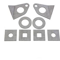 Subframe Body Mounting Plates, Steel, Natural, Locating Patches for Body Mount Locations, Chevrolet, Pontiac, Kit