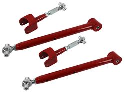 A-Arms, Rear Upper/Lower, Tubular, Red Powdercoated, Steel, Pair