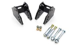 Control Arm Mounts, Control Arm Relocation Brackets, Bolt-in, Steel, Black Powdercoated, Rear Lower, Buick, Chevrolet, Oldsmobile, Pontiac, Kit