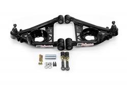 Control Arms, Front Lower A-Arms, Tubular, Steel, Black Powdercoated, Polyurethane Bushings, Buick, Chevy, Pontiac, Pair