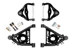 Control Arms, Front, Tubular, Non-adjustable, Steel, Black Powdercoated, Delrin Bushings, Chevy, GMC, Kit