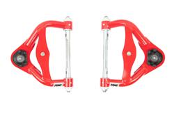 A-Arms, Front Upper, Tubular, Bushings, Red Powdercoated, Steel, GM, Pair