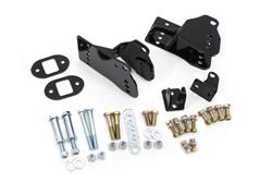 Control Arm Relocation Brackets, Coil-Over, Rear Lower, Black Powdercoated, Bolt-In, Steel, Kit