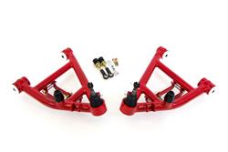 Control Arms, Front Lower A-Arms, Tubular, Steel, Red Powdercoated, Buick, Chevy, Pontiac, Pair