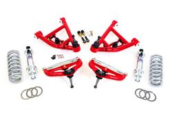 Front End Kit, Competition, 1978-88 GM G-Body, 1982-2003 S10/S15, Red Control Arms, Coilovers, 650 lbs. Springs, Street, Kit