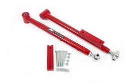 Control Arms, Rear Lower, Adjustable, Tubular, Bushings, Red Powdercoated, Chevy, Pair
