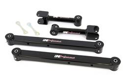 Control Arms, Rear Upper/Lower, Tubular/Boxed, Bushings, Black Powdercoated, Steel, Kit