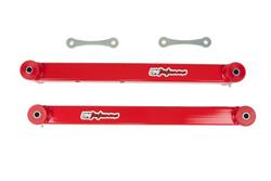 Control Arms, Extended Length Rear Lower, Boxed, Steel, Red, Polyurethane Bushings, Chevy, Pair