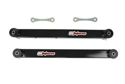 Control Arms, Extended Length Rear Lower, Boxed, Steel, Black, Polyurethane/Spherical Bearing Bushings, Chevy, Pair