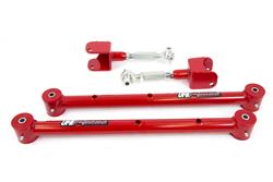 Control Arms, Tubular, Rear, Upper/Lower, Steel, Red Powdercoated, Chevy, Buick, Oldsmobile, Pontiac, Kit