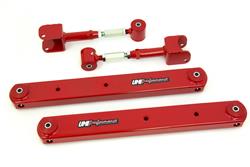 Control Arms, Adjustable, Boxed, Rear Lower/Upper, Steel, Red Powdercoated, GM A-Body, Kit