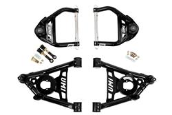 A-Arms, Front Lower, Front Upper, Tubular, Tall Upper Ball Joints, Black, Steel, Pair
