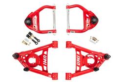 A-Arms, Front Lower, Front Upper, Tubular, Tall Upper Ball Joints, Red, Steel, Pair