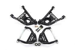 A-Arms, Front Lower, Front Upper, Tubular, Black Powdercoated, Steel, Pair