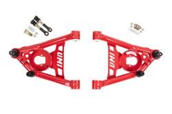 Control Arms, Non-Adjustable, Tubular, Steel, Red, Front Lower, Buick, Chevy, Oldsmobile, Pontiac, Pair
