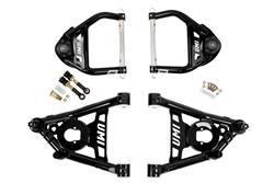 Control Arms, Tubular, Steel, Black, Front Upper/Lower, Buick, Chevy, Oldsmobile, Pontiac, Kit
