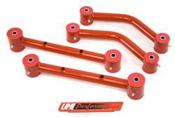 Control Arms, Rear Upper, Tubular, Red Powdercoated, Steel, Kit