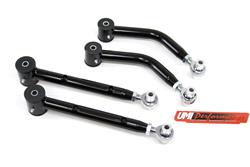 Control Arms, Rear Lower/Upper, Tubular, Black Powdercoated, Steel, Kit