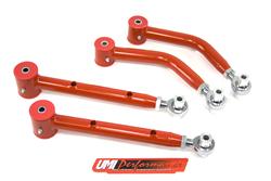 Control Arms, Rear Lower/Upper, Tubular, Red Powdercoated, Steel, Kit
