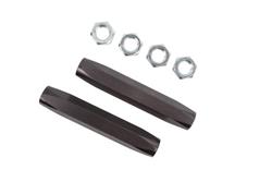 Tie Rod Sleeves, Aluminum, Black Anodized, Jam Nuts, 5/8 in.-18, Female Threads, Chevy, GMC, Oldsmobile, Pontiac, Pair