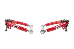 Control Arms, Front Upper A-Arms, Adjustable, Tubular, Steel, Red Powdercoated, Delrin® Bushings, Chevy, GMC, Pair