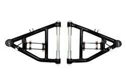 Control Arms, Front Lower A-Arms, Coilover Only, Tubular, Steel, Black Powdercoated, Delrin® Bushings, Chevy, GMC, Pair