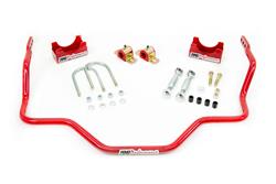 Sway Bars, Rear, Steel, Red Powdercoated, Solid, 1.000 in. Diameter, Chevrolet, GMC, Kit