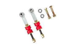 Sway Bar End Links, End Links, Lower A-Arm, Adjustable, Zinc Plated, Silver, Polyurethane Bushings, Red, Hardware included, Chevy, GMC, Pair