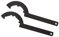 Spanner Wrenches, Steel, Black, 5.5 in. Handle Length, On-car Height Adjustments On Viking Coilovers and UMI Rear Coilovers, with Thrust Bearings, Kit