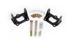 Engine Mounts, Heavy Duty, Block Mount, Bolt-In, Steel, Black Powdercoated, Chevy, Pontiac, Small Block, Kit