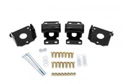 Motor Mounts, Poly, Complete, Black, Polyurethane, Black Powdercoated Brackets, Chevrolet, Pontiac, Buick, Kit