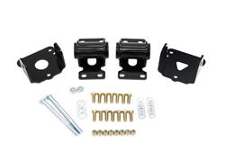 Motor Mounts, Complete Mount, Bolt-In, Steel, Black Powdercoated, Polyurethane Bushing, Chevy, Pontiac, Small Block, Kit