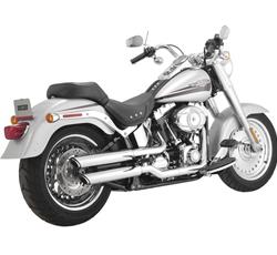 Vance & Hines HD Softail Fatboy 07-17 Twin Slash Chrome PCX Slip-On Exhaust