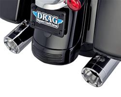 Mufflers, Monster, Slip-On, Round, Steel, Chrome, Straight Tip Outlet, Harley-Davidson®, Pair