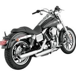 Mufflers, Twin Slash, Slip-On, Round, Steel, Chrome, Angle Cut Outlet, Harley-Davidson®, Pair