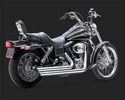 Exhaust System, Bigshot, Full, Steel, Chrome, Round Slant Outlet, Harley-Davidson®, Each