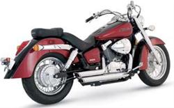 Exhaust System, Shortshots Staggered, Full Style, Dual, Steel, Chrome, Rear Exit, Slant Cut, Each
