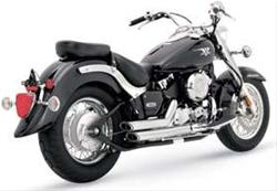 Exhaust System, Shortshots Staggered, Full Style, Dual, Steel, Chrome, Rear Exit, Slant Cut, Kit