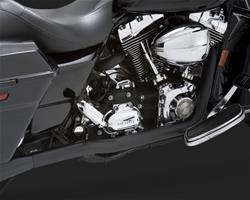 Header Pipes, Dresser Duals, Steel, Matte Black, Harley-Davidson®, Pair